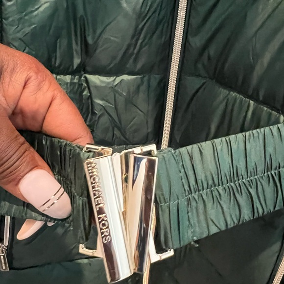 NWT Dark Emerald Green Michael Kors Puffer Jacket Sz Small - Picture 6 of 7